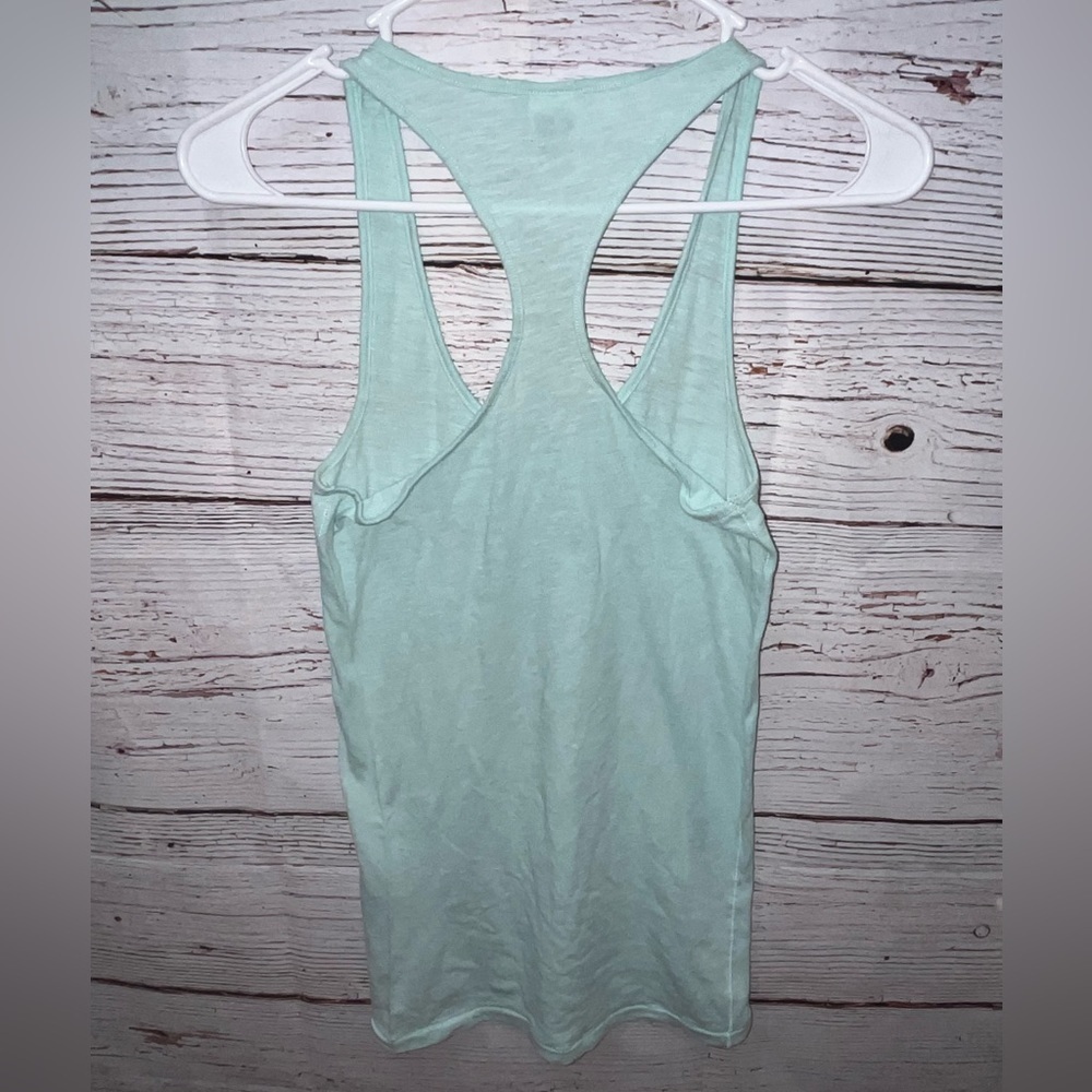 PINK Victoria’s Secret Mint Green Racerback Tank Top - Picture 2 of 3